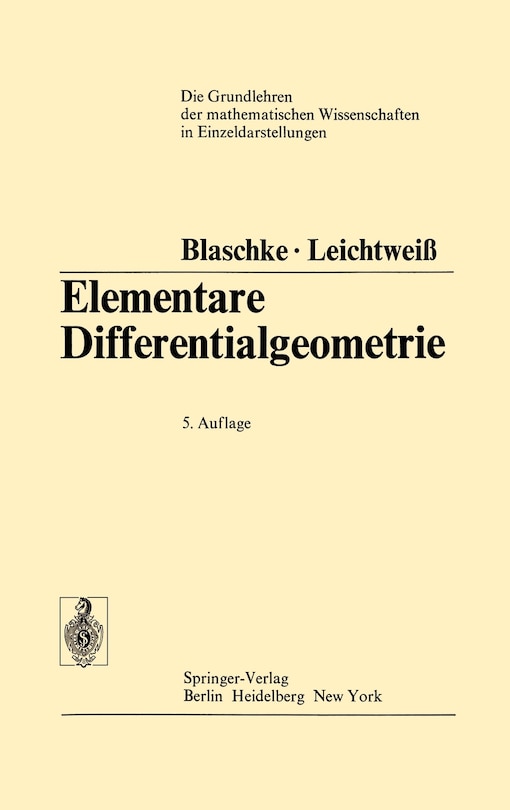 Couverture_Elementare Differentialgeometrie