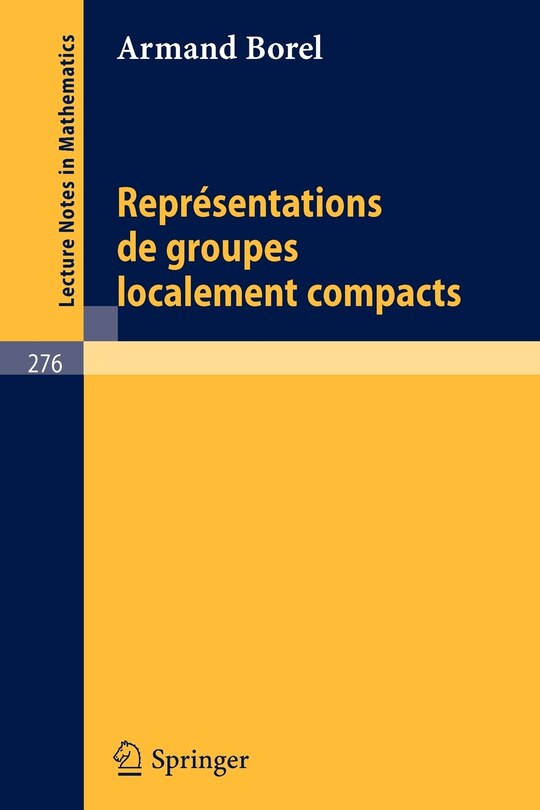 Front cover_Representations de Groupes Localement Compacts