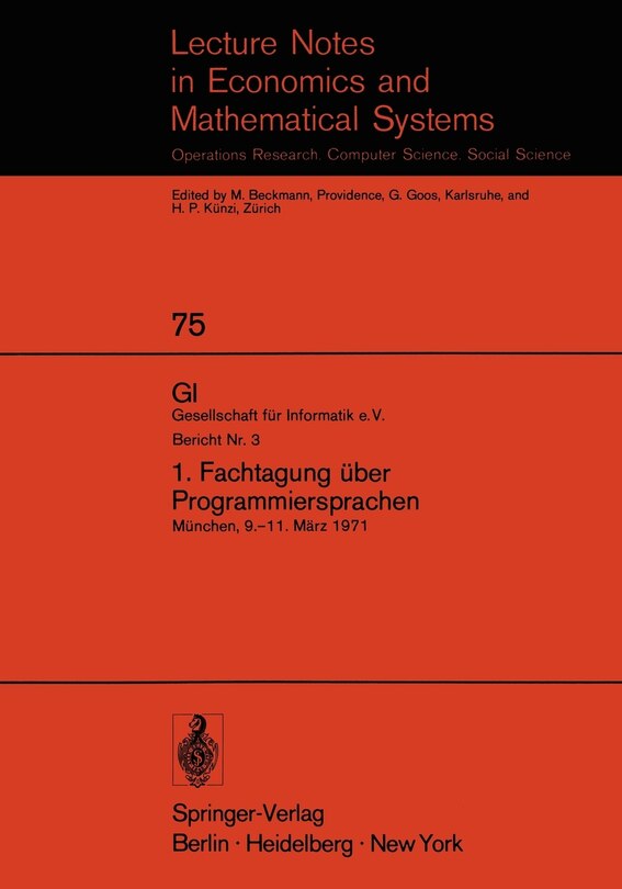 Front cover_1. Fachtagung &Uuml;ber Programmiersprachen