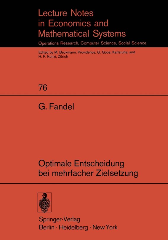 Couverture_Optimale Entscheidung bei mehrfacher Zielsetzung