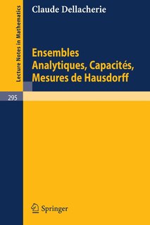 Couverture_Ensembles Analytiques, Capacites, Mesures de Hausdorff