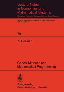 Couverture_Cones, Matrices and Mathematical Programming