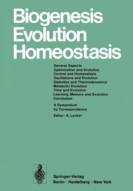Couverture_Biogenesis Evolution Homeostasis