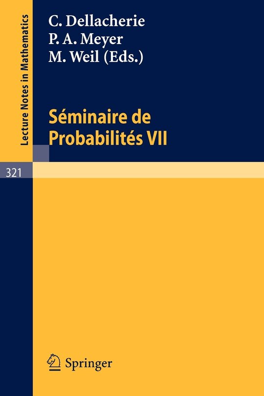 Couverture_Séminaire de Probabilités VII