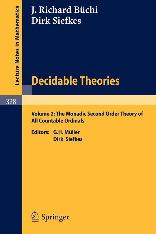 Front cover_Decidable Theories