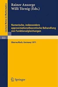 Front cover_Numerische, insbesondere approximationstheoretische Behandlung von Funktionalgleichungen