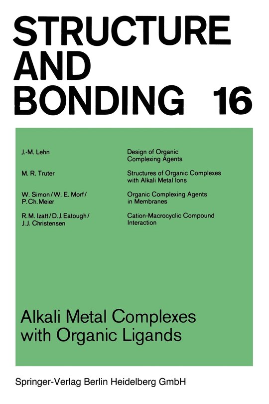 Couverture_Alkali Metal Complexes with Organic Ligands
