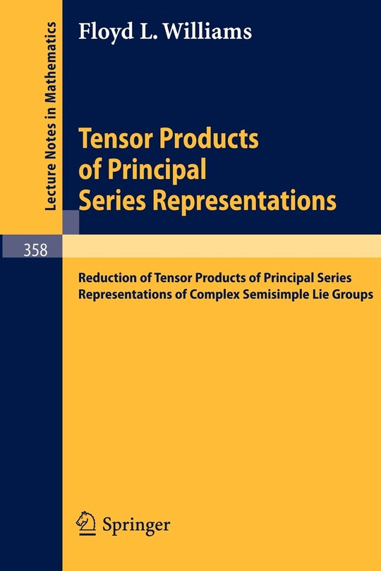 Front cover_Tensor Products of Principal Series Representations