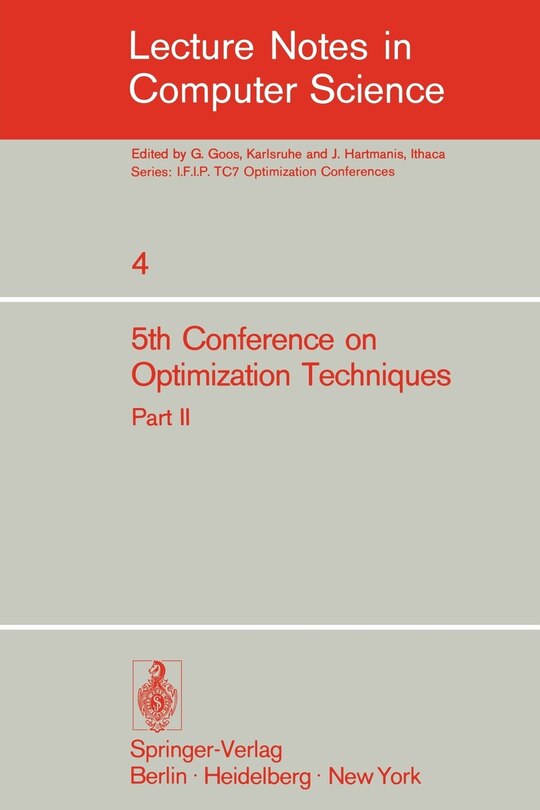 Couverture_Fifth Conference on Optimization Techniques. Rome 1973