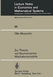 Front cover_Zur Theorie von Neumannscher Wachstumsmodelle