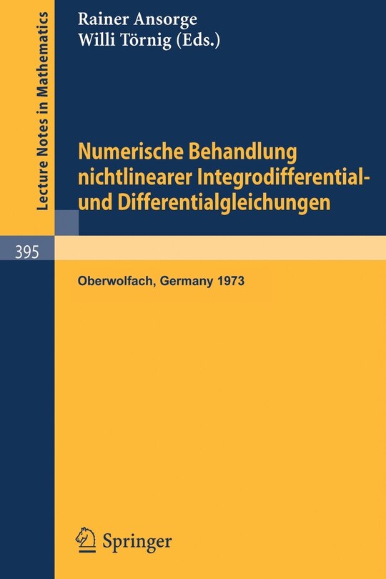 Front cover_Numerische Behandlung nichtlinearer Integrodifferential- und Differentialgleichungen