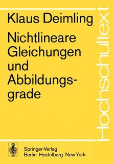 Front cover_Nichtlineare Gleichungen und Abbildungsgrade
