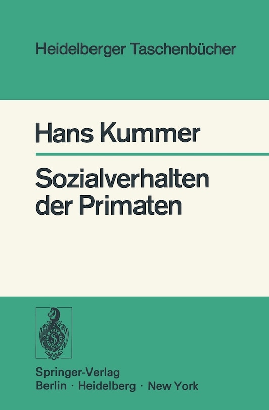 Front cover_Sozialverhalten der Primaten