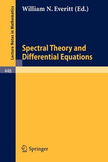 Front cover_Spectral Theory and Differential Equations