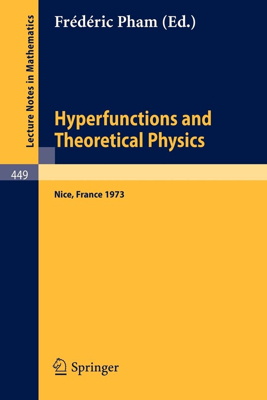 Front cover_Hyperfunctions and Theoretical Physics