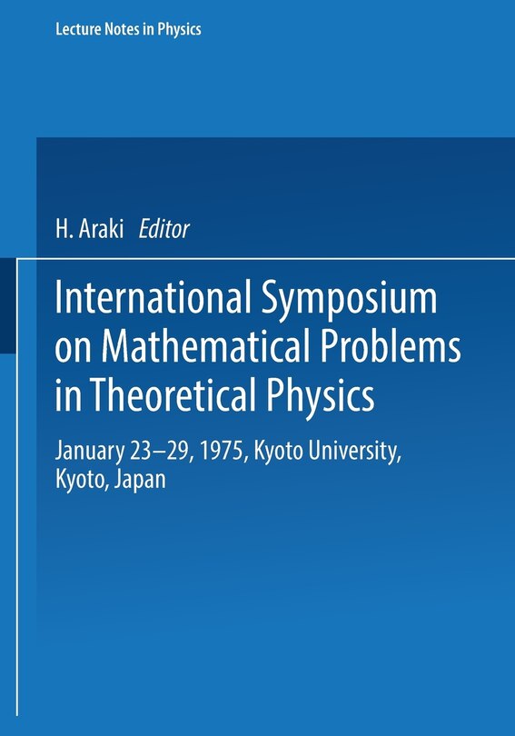 Couverture_International Symposium on Mathematical Problems in Theoretical Physics