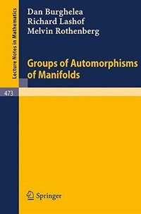 Couverture_Groups of Automorphisms of Manifolds
