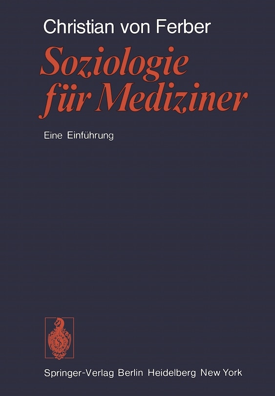 Front cover_Soziologie Für Mediziner
