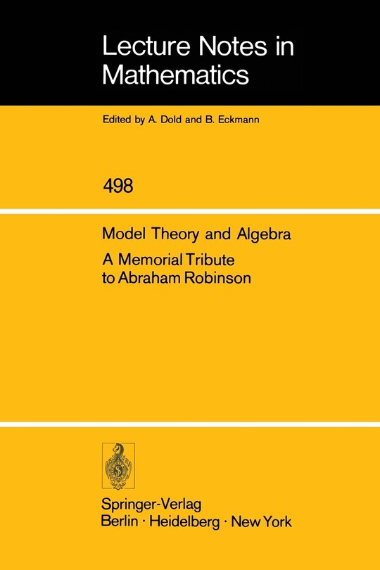 Front cover_Model Theory and Algebra