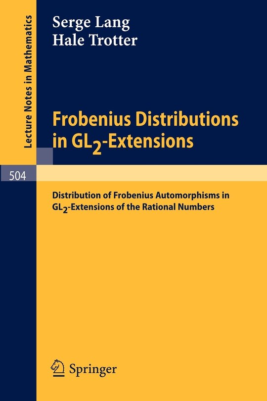 Front cover_Frobenius Distributions in GL2-Extensions