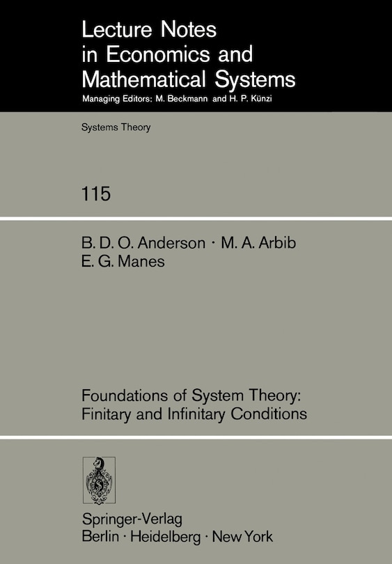 Front cover_Foundations of System Theory: Finitary and Infinitary Conditions