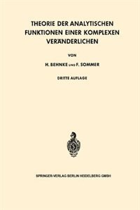 Front cover_Theorie Der Analytischen Funktionen Einer Komplexen Veränderlichen