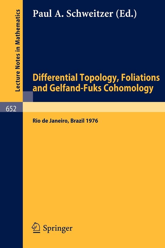 Front cover_Differential Topology, Foliations and Gelfand-Fuks Cohomology