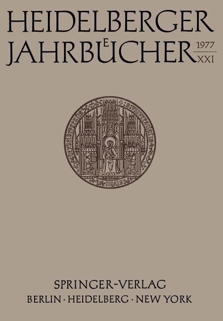 Front cover_Heidelberger Jahrbücher