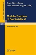 Front cover_Modular Functions of One Variable VI