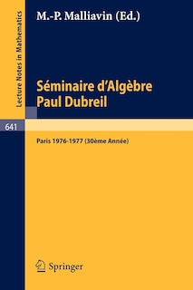 Front cover_Séminaire d'Algèbre Paul Dubreil