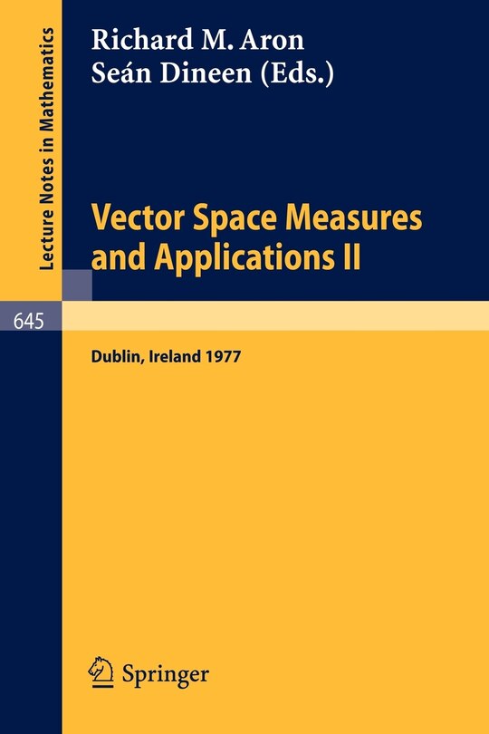 Front cover_Vector Space Measures and Applications II