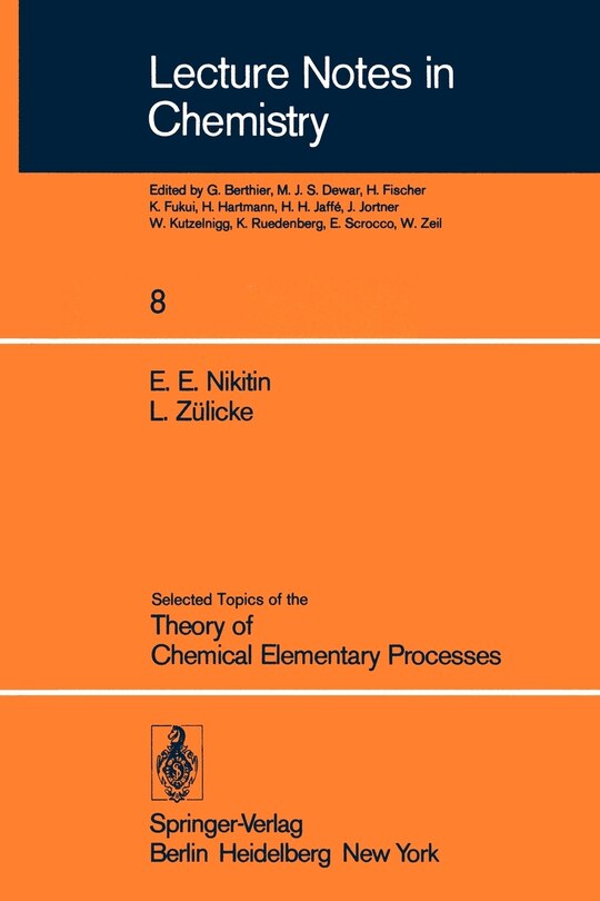 Couverture_Selected Topics of the Theory of Chemical Elementary Processes