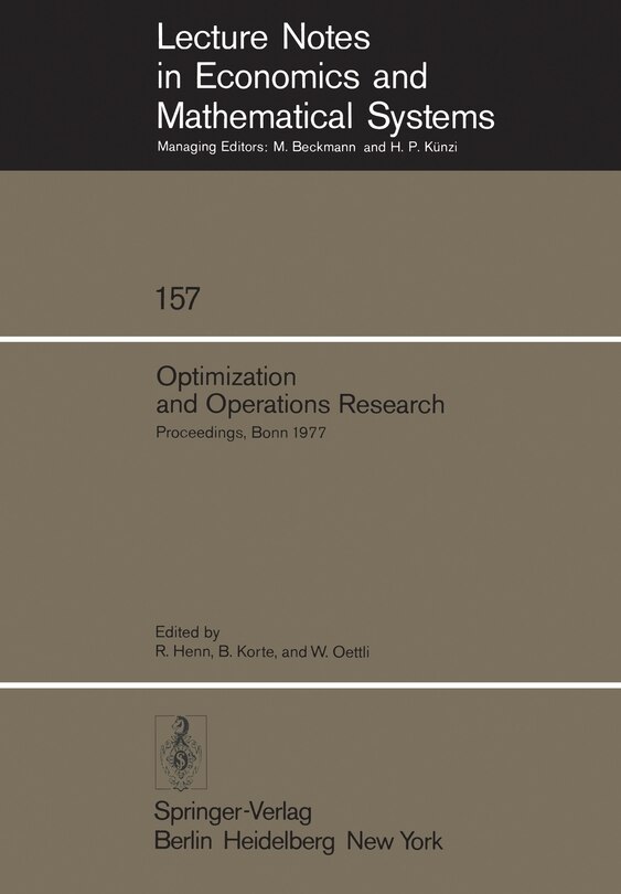 Couverture_Optimization and Operations Research