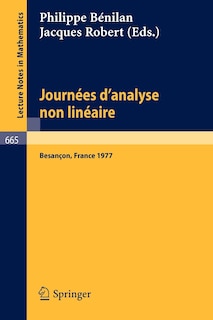 Couverture_Journees d'Analyse Non Lineaire