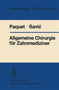 Front cover_Allgemeine Chirurgie Für Zahnmediziner