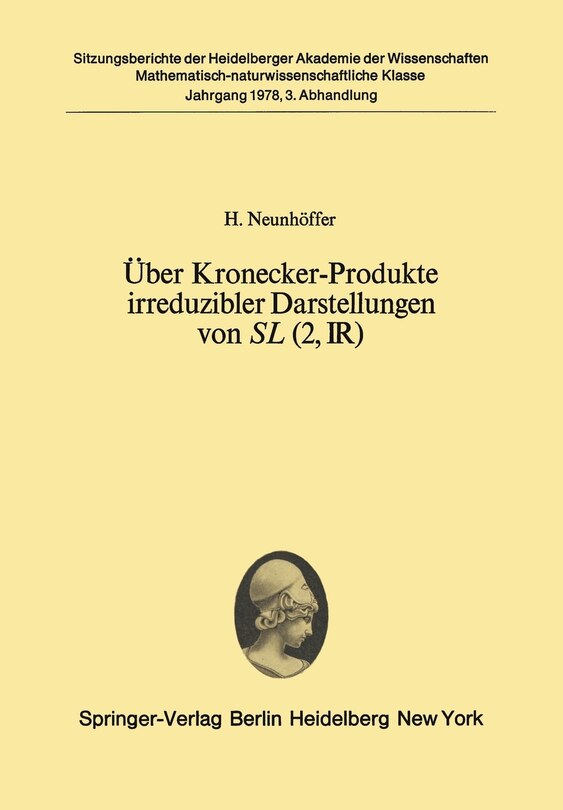 Front cover_Über Kronecker-Produkte irreduzibler Darstellungen von SL (2, ?)
