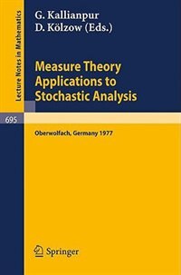 Front cover_Measure Theory. Applications to Stochastic Analysis