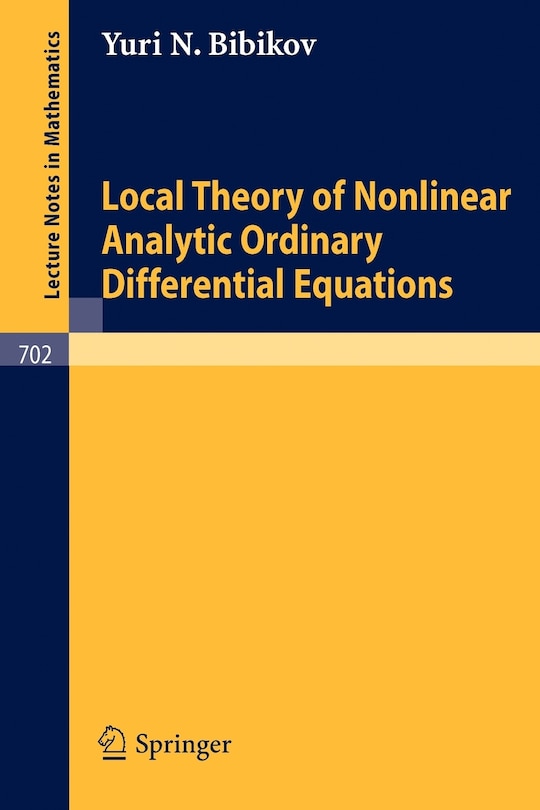 Couverture_Local Theory of Nonlinear Analytic Ordinary Differential Equations