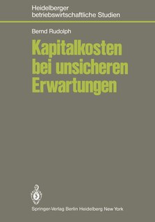 Front cover_Kapitalkosten bei unsicheren Erwartungen