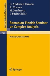 Front cover_Romanian-Finnish Seminar on Complex Analysis