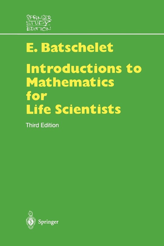 Front cover_Introduction To Mathematics For Life Scientists
