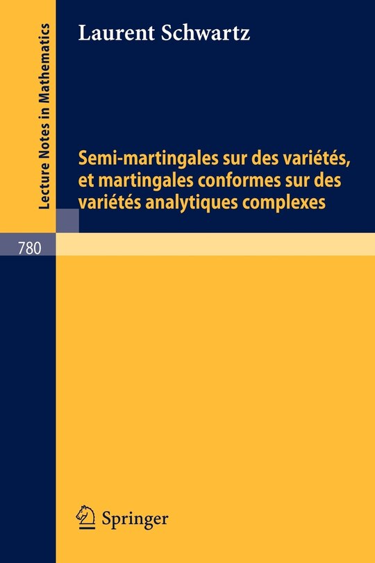 Couverture_Semi-martingales sur des varietes, et martingales conformes sur des varietes analytiques complexes