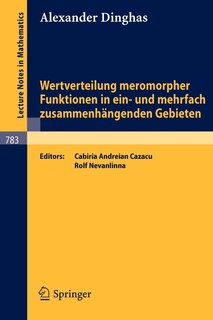 Couverture_Wertverteilung meromorpher Funktionen in ein- und mehrfach zusammenhängenden Gebieten