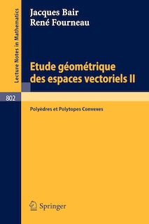 Couverture_Etude Geometrique des Espaces Vectoriels II