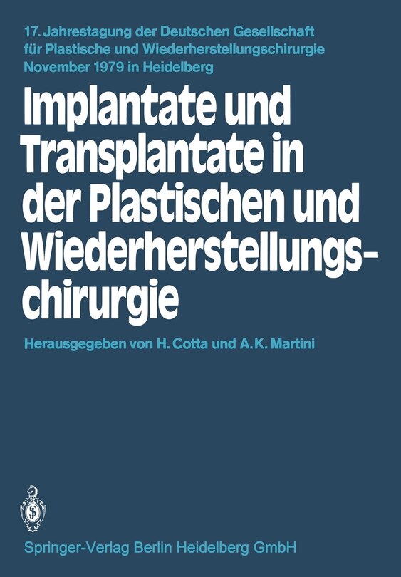 Front cover_Implantate Und Transplantate In Der Plastischen Und Wiederherstellungschirurgie