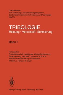 Couverture_Tribologie Reibung - Verschleiß - Schmierung