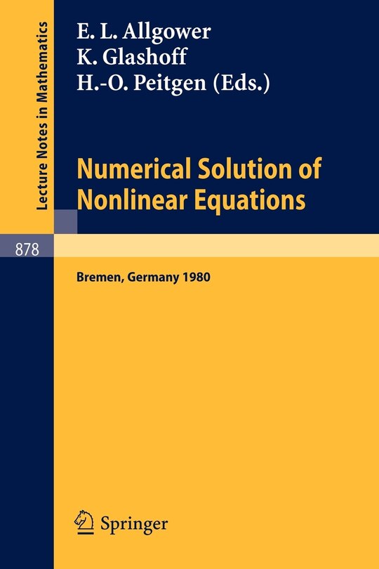 Couverture_Numerical Solution of Nonlinear Equations