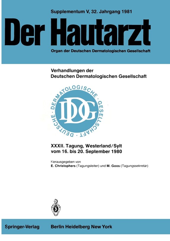Couverture_XXXII. Tagung gehalten in Westerland/Sylt vom 16. bis 20. September 1980