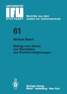 Front cover_Beitrag zum Ziehen von Blechteilen aus Aluminiumlegierungen