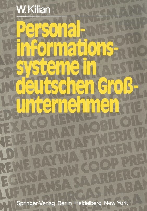 Front cover_Personalinformationssysteme in deutschen Großunternehmen
